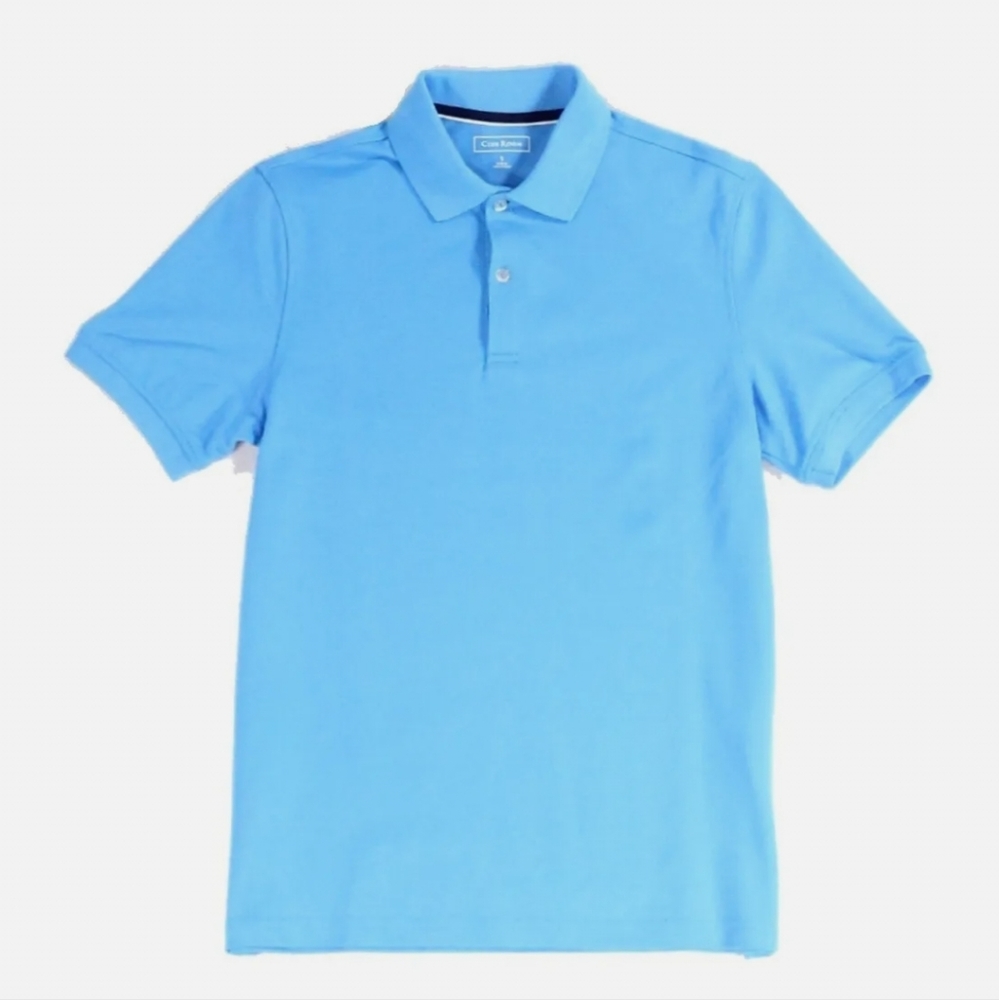 Club Rm stretch aquarium blue polo
